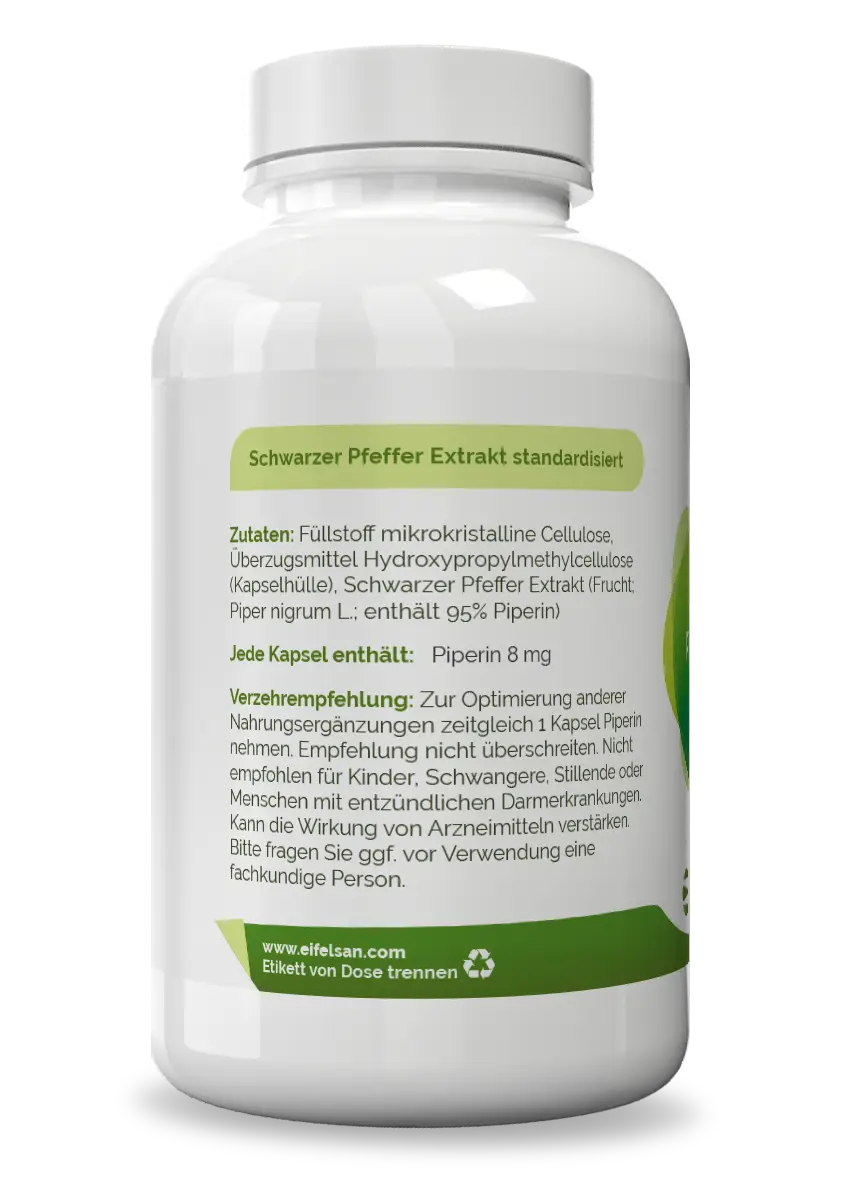 Schwarzer Pfeffer-Extrakt Schwarzer Pfeffer-Extrakt aus Piper nigrum mit 95 % Piperin