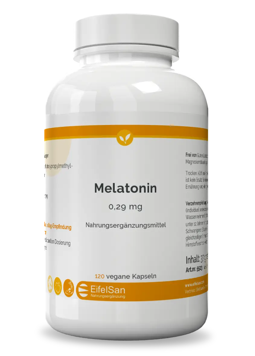 Melatonin 0,29 mg von EifelSan – 120 vegane Kapseln in sicherer Dosierung