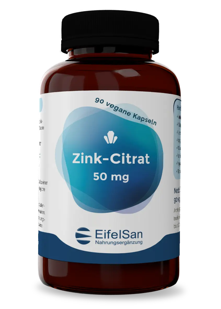 Zinkcitrat 50 mg Zinkcitrat von EifelSan – 90 vegane Kapseln mit 50 mg Zink pro Kapsel