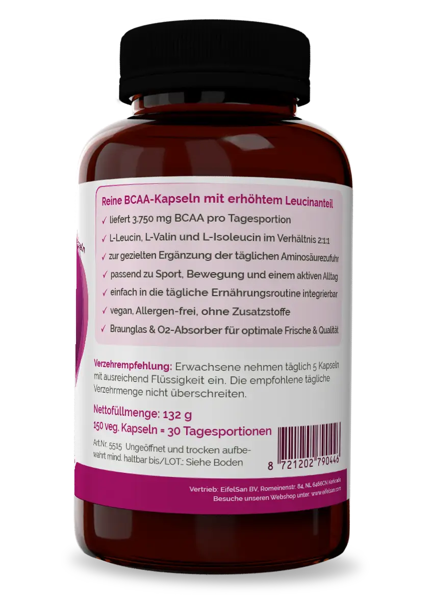 BCAA Aktiv 3750 mg – 150 vegane Kapseln
