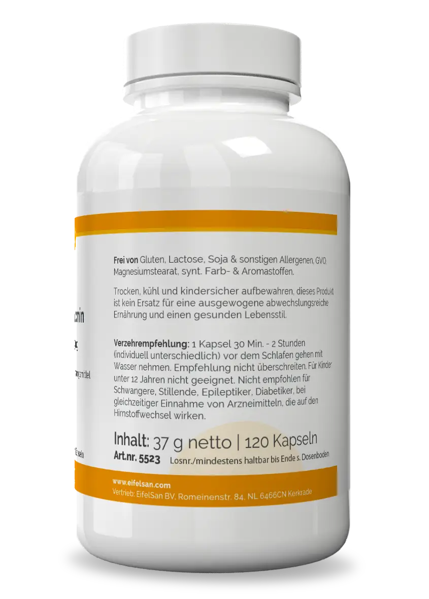 Melatonin Qualität Melatonin von EifelSan – hypoallergen, vegan und ohne Zusatzstoffe