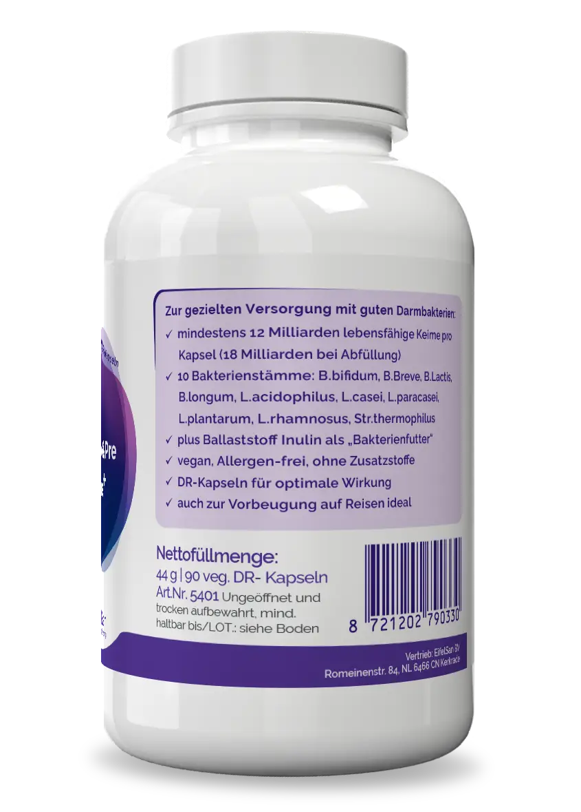 Darm Pro+Pre Etikett Etikett von Darm Pro+Pre 10 Pure – 90 Kapseln mit Inulin aus Agave