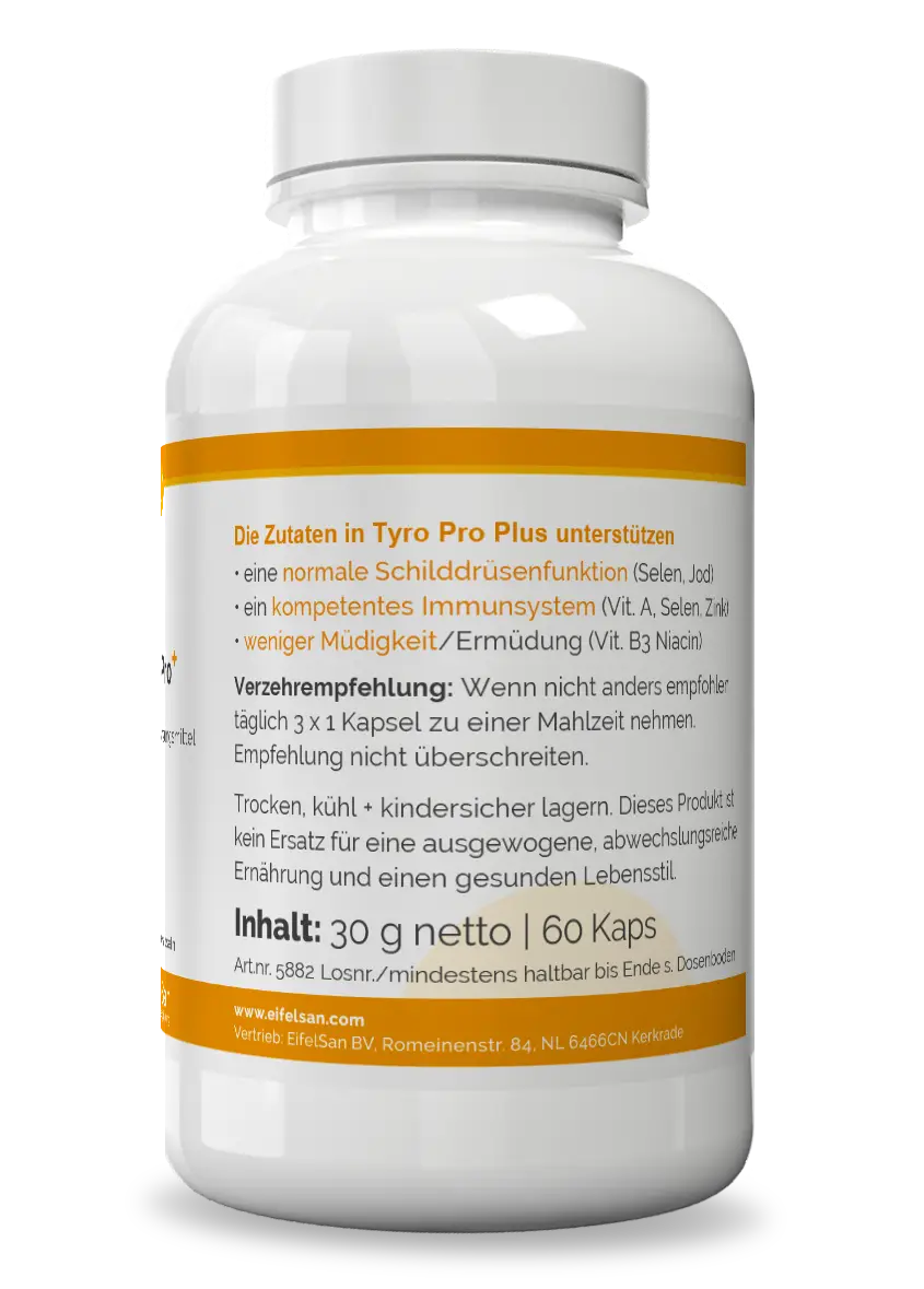 Tyro Pro Plus Qualität Tyro Pro Plus von EifelSan – vegane kleine Kapseln ohne künstliche Zusatzstoffe