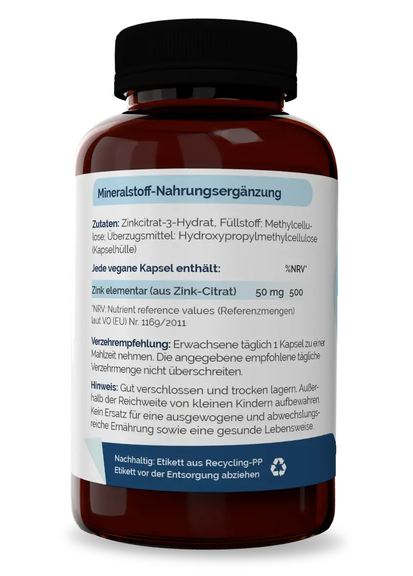 Zinkcitrat Qualität Zinkcitrat von EifelSan – vegan, hypoallergen und ohne Zusatzstoffe