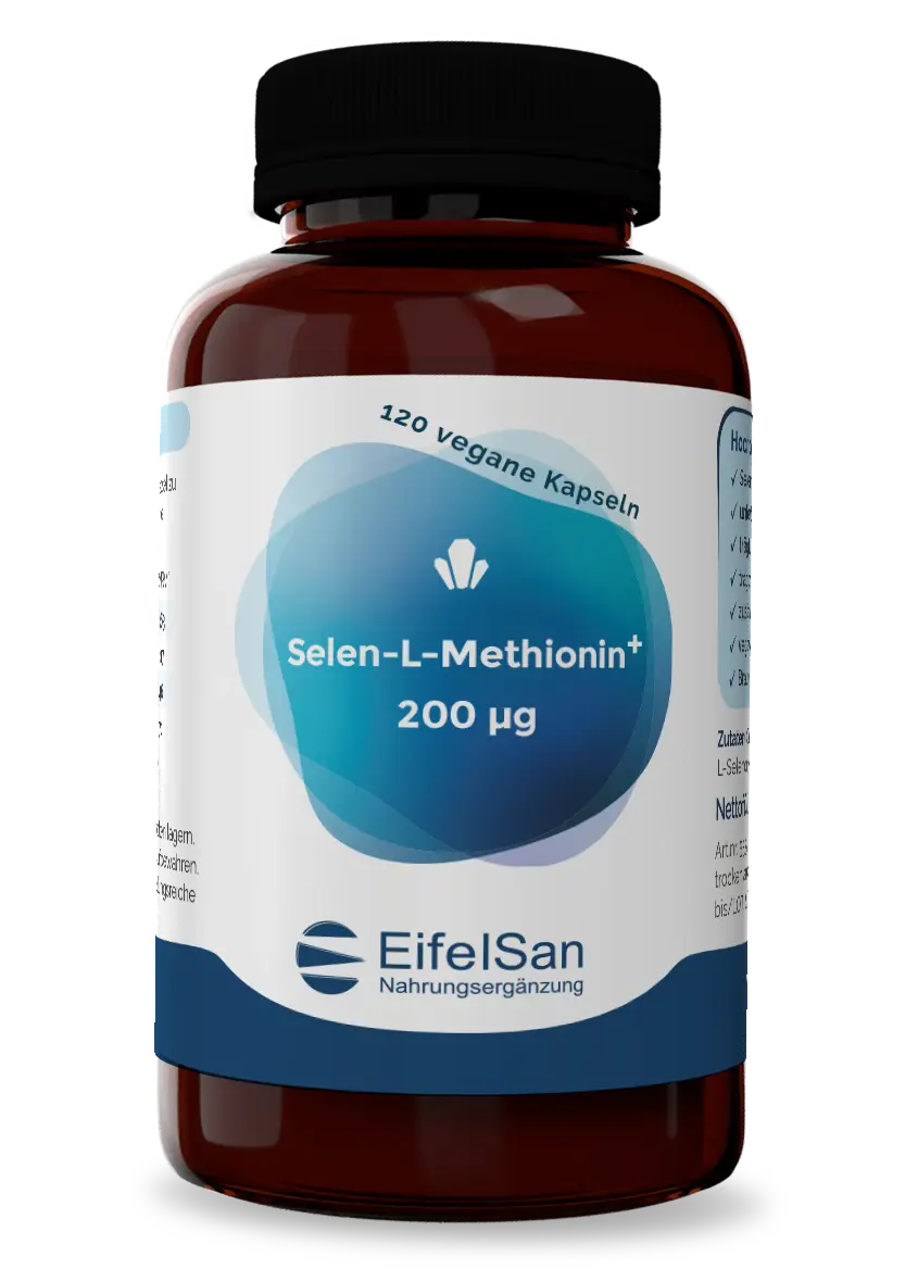 Selen-L-Methionin Komplex Selen-L-Methionin Komplex von EifelSan – 120 vegane Kapseln mit 200 µg Selen plus P5P