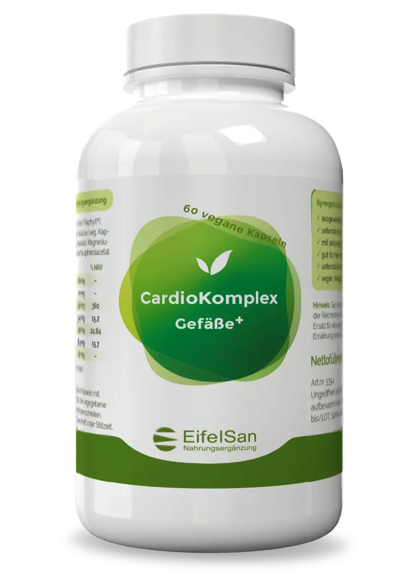 Cardio Komplex Gefäße Plus Cardio Komplex Gefäße Plus von EifelSan – 60 vegane Kapseln für Herz und Gefäße
