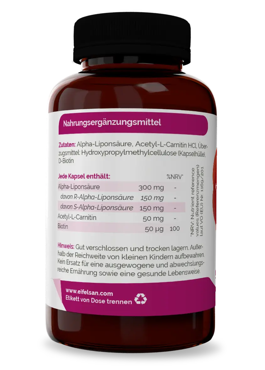 Alpha-Liponsäure Inhaltsstoffe alpha-liponsaeure-300mg-kapseln-vegan-eifelsan