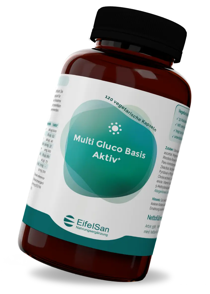 Multi Gluco Basis Activ - 120 Kapseln mit 33 Vitalstoffen Multi Gluco Basis Activ - 120 Kapseln mit 33 Vitalstoffen