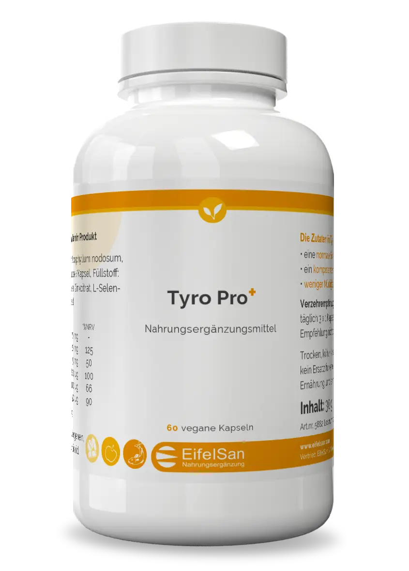 Tyro Pro Plus Tyro Pro Plus von EifelSan – 60 vegane Kapseln mit L-Tyrosin, Jod und Selen