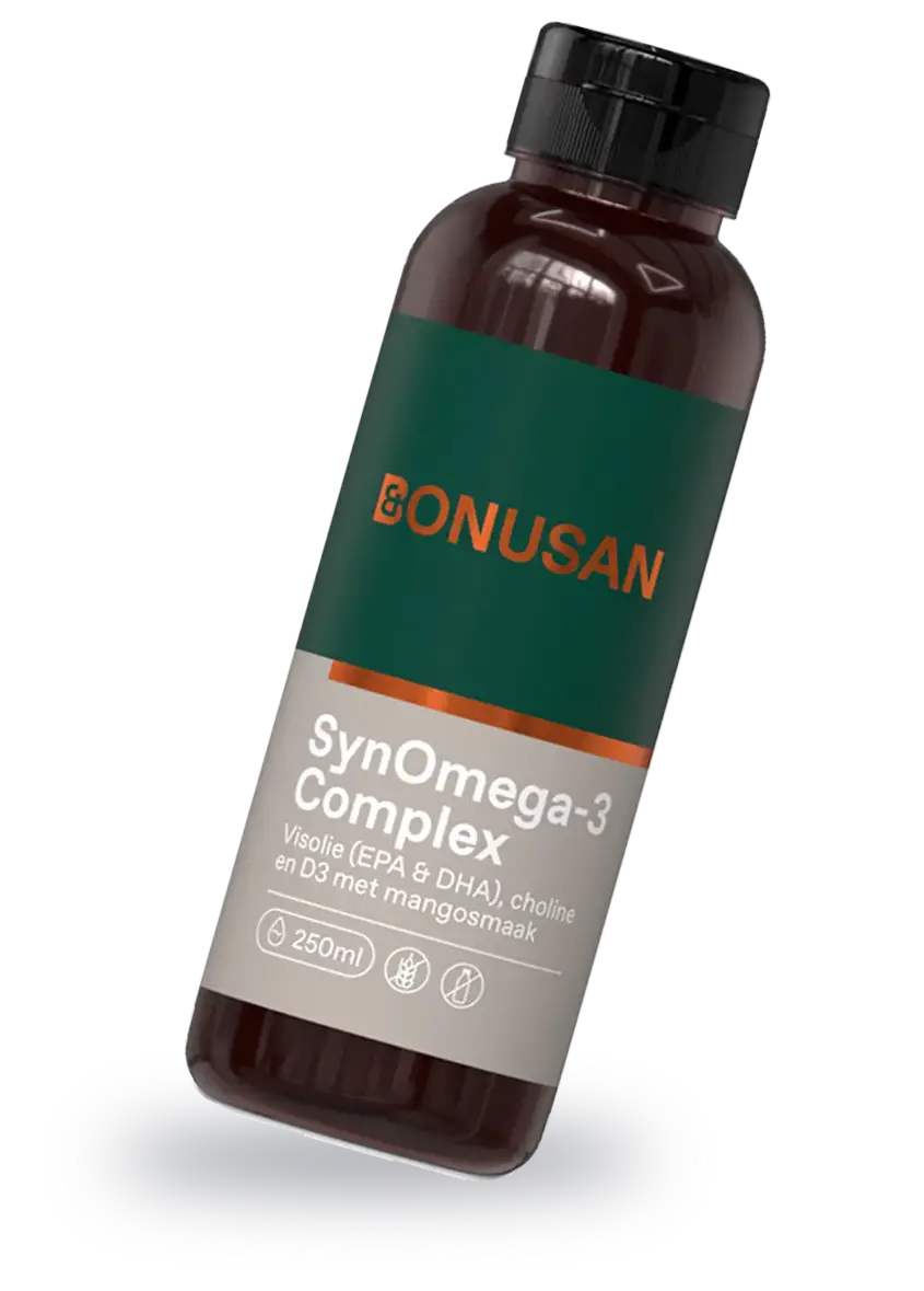 SynOmega-3 Emulsion Bonusan SynOmega-3 Emulsion mit DHA, EPA, Cholin und Vitamin D3 mit Mango-Geschmack