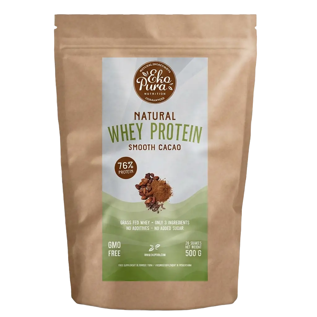 Ekopura Whey Protein Kakao – 500 g, 76 % Eiweiß