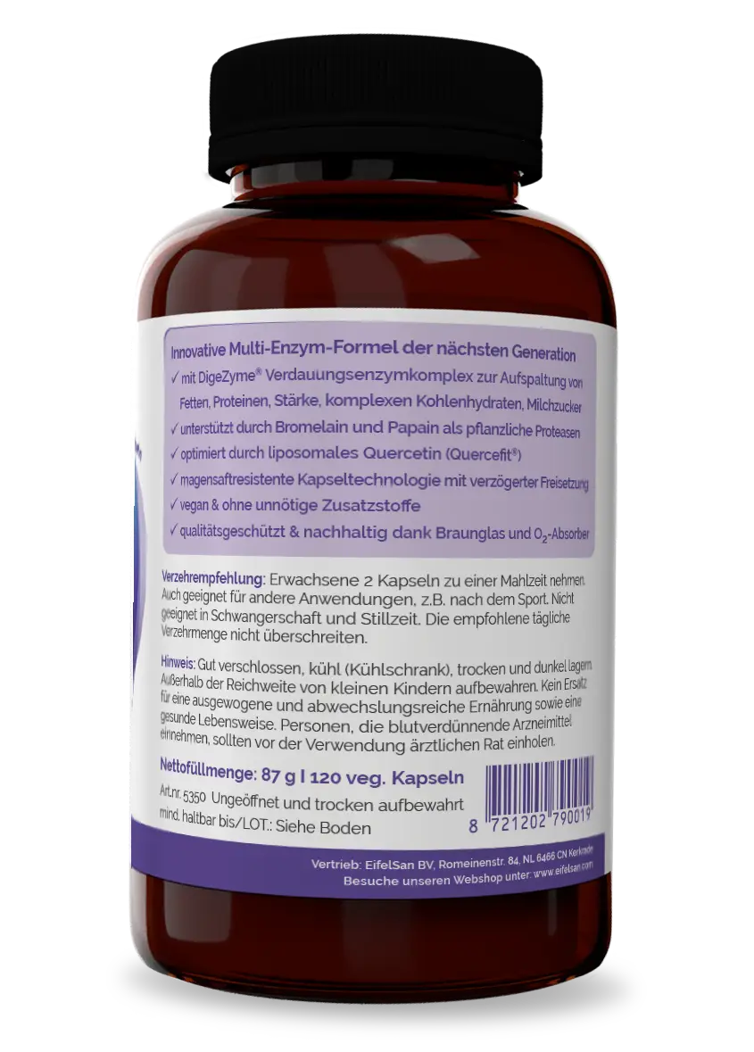 EnzymSan Nährwerttabelle mit Enzymaktivitäten Alpha-Amylase Protease Lipase Lactase Cellulase EnzymSan Nährwerttabelle mit Enzymaktivitäten Alpha-Amylase Protease Lipase Lactase Cellulase