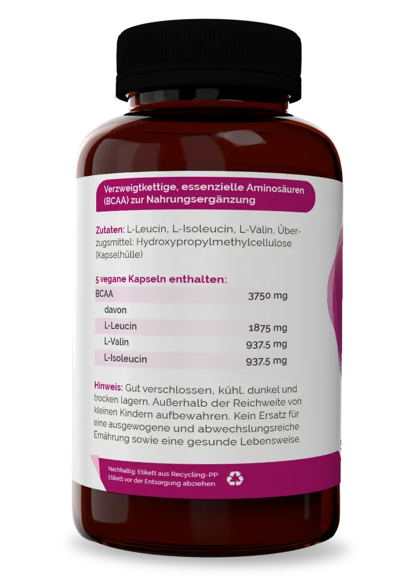 BCAA Aktiv 3750 mg – 150 vegane Kapseln BCAA Aktiv 3750 mg – 150 vegane Kapseln