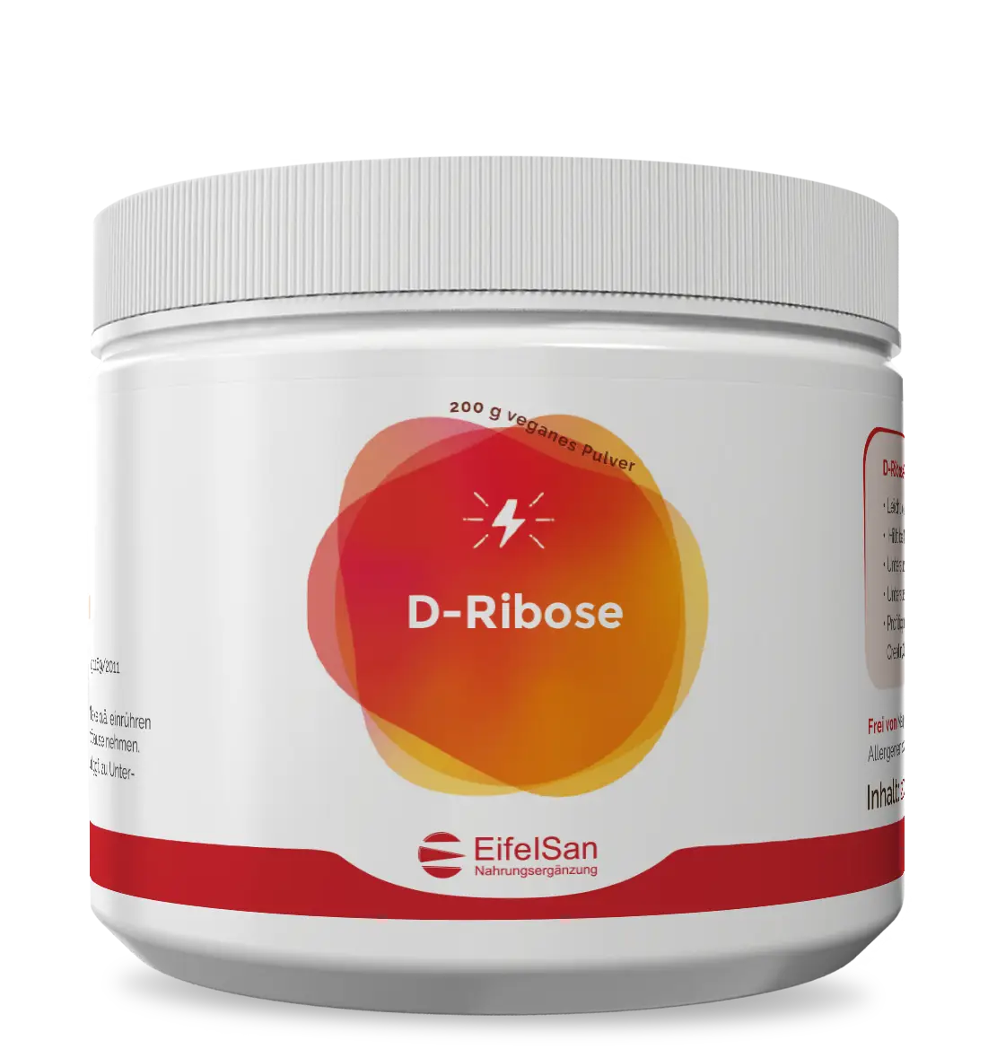 D-Ribose Energie-Pulver D-Ribose Energie-Pulver mit Magnesium von EifelSan – 200 g Pulver für ca. 40 Portionen