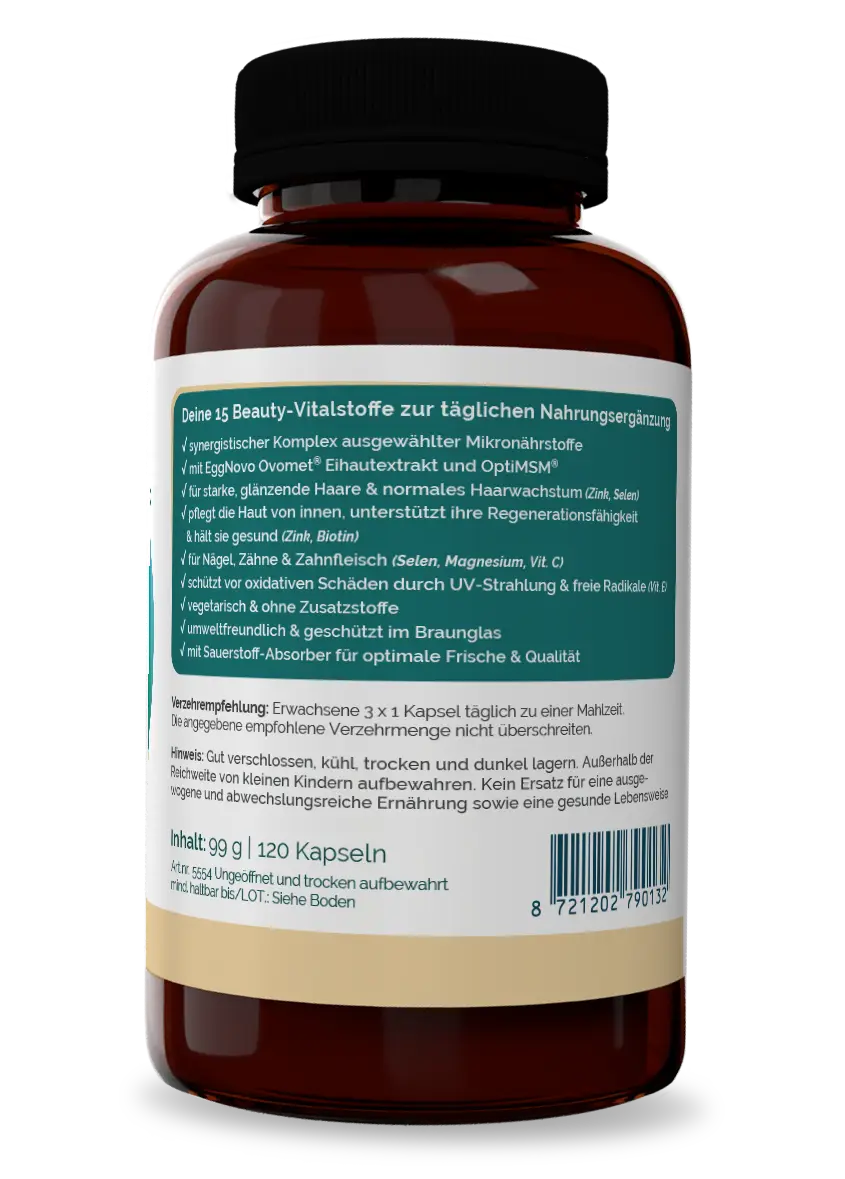 Haut & Haar Gold Qualität Haut & Haar Gold von EifelSan – vegetarische Beauty-Kapseln ohne Zusatzstoffe