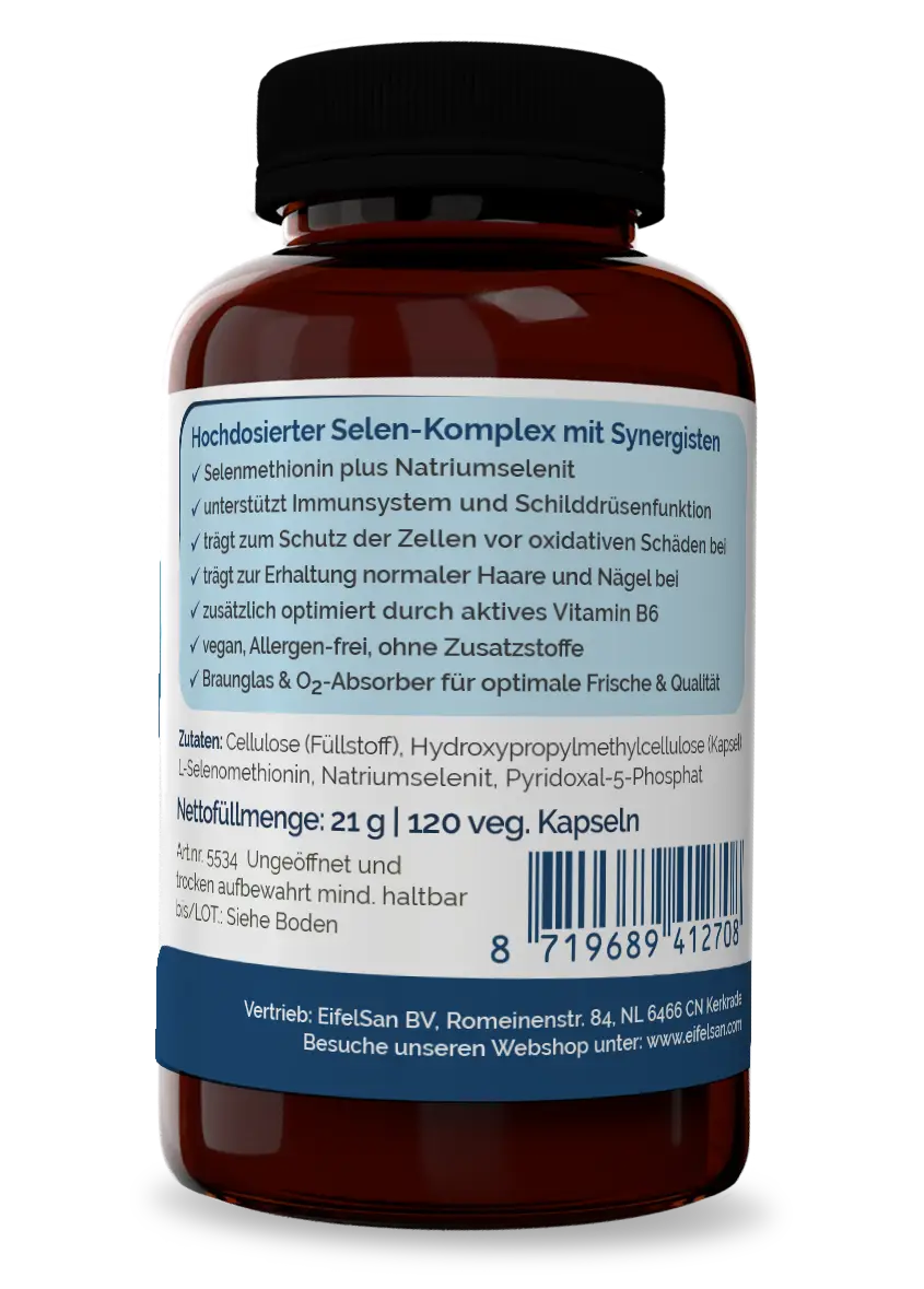 Selen Komplex Qualität Selen-L-Methionin Komplex von EifelSan – veganes Reinprodukt ohne Zusatzstoffe