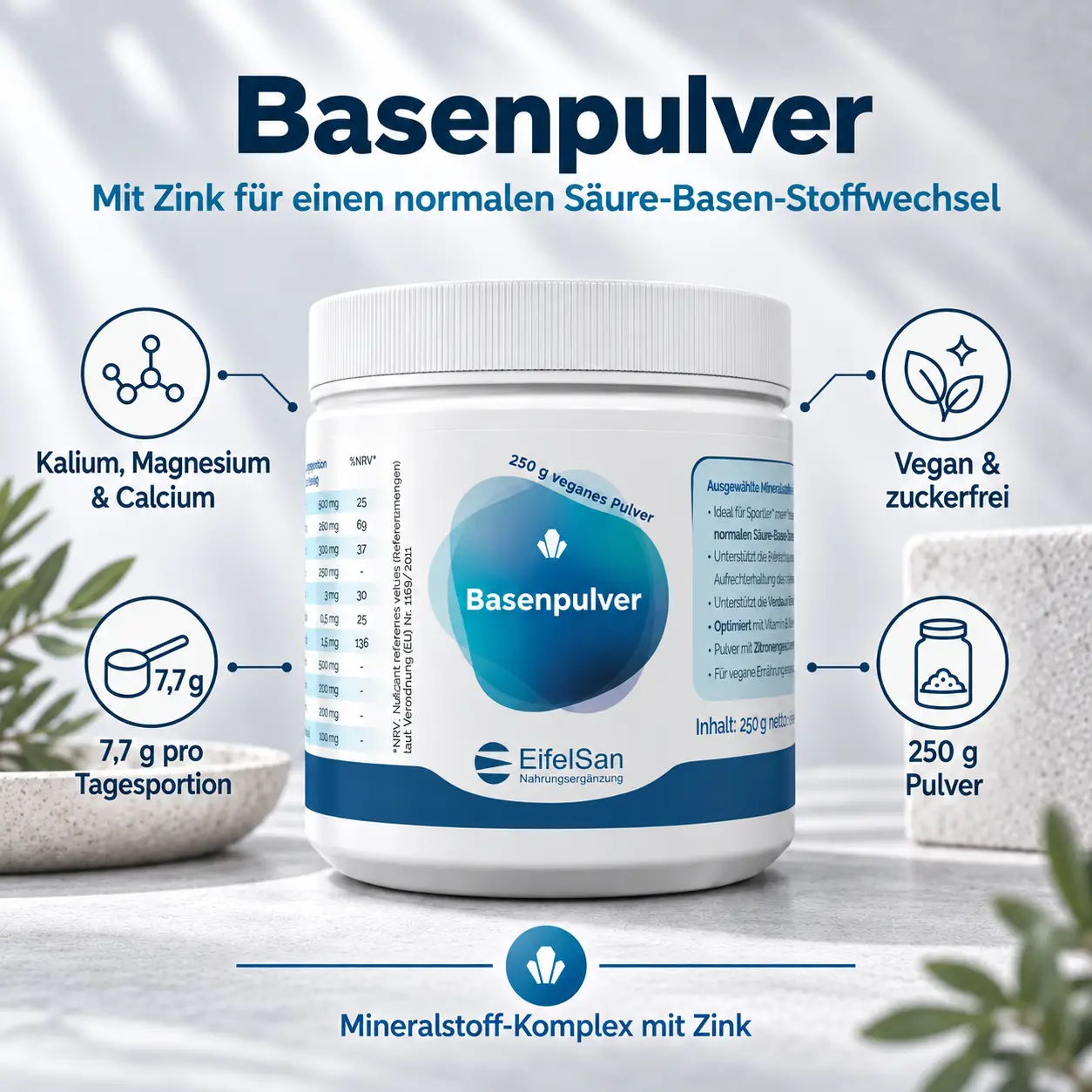 Basenpulver 250 g - basischer Mineralstoff-Komplex pH Balance