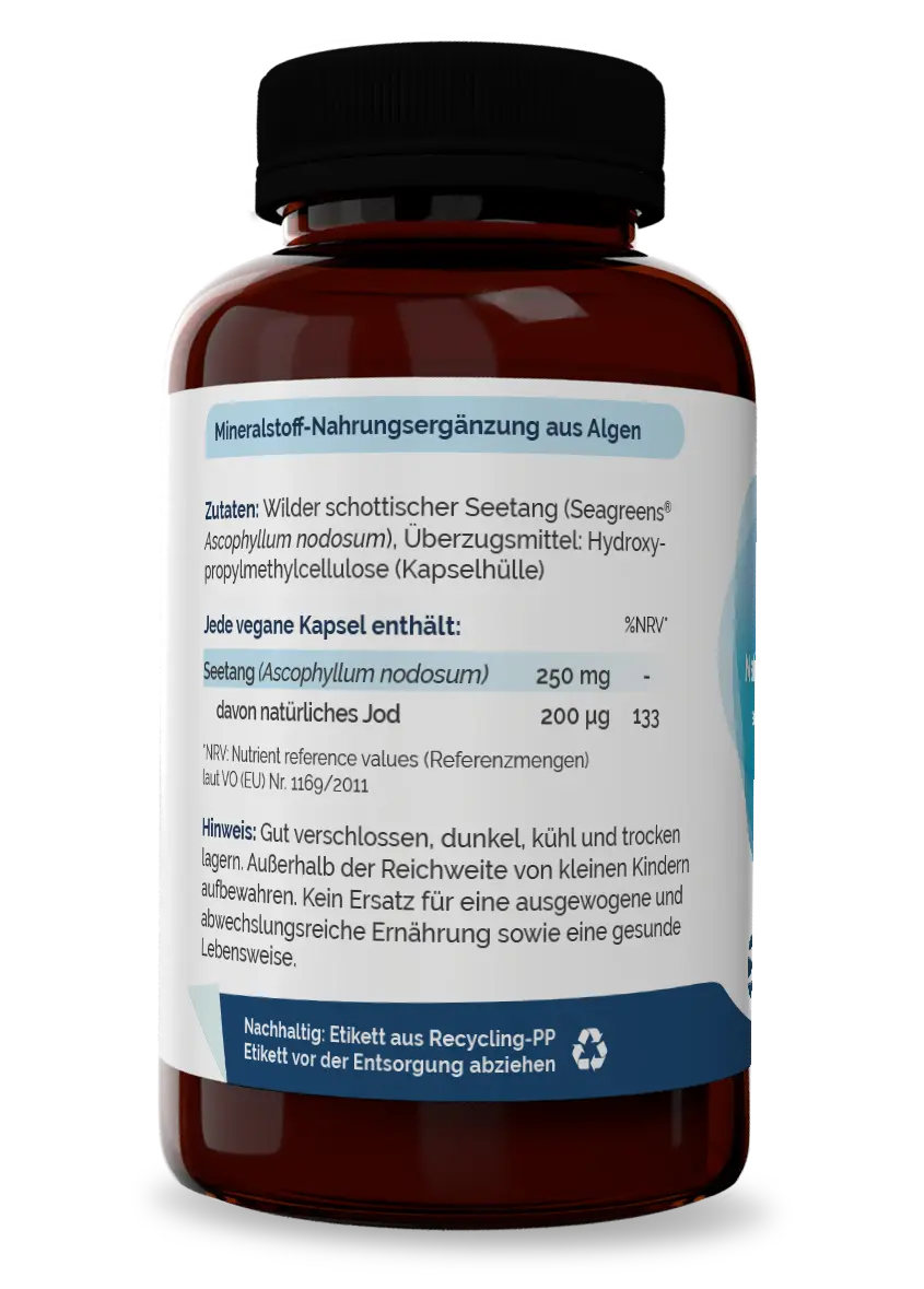 Seagreens Jod Inhaltsstoff Wilder schottischer Seetang Seagreens® als natürliche Quelle für Jod