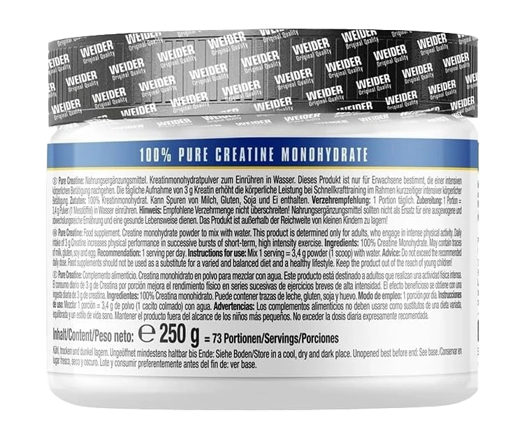 Creapure® Creatin Pulver – 100 % reines Creatin Monohydrat ohne Zusätze