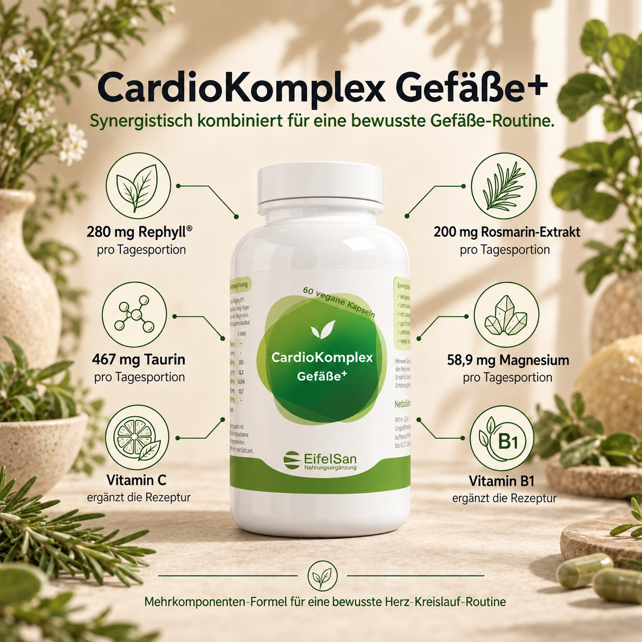 Cardio Komplex Gefäße Plus - 60 vegane Kapseln