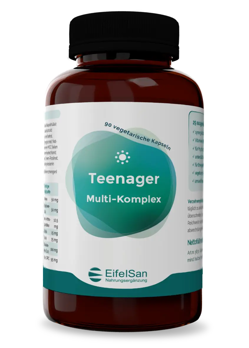 Teenager Multi-Komplex Teenager Multi-Komplex von EifelSan – 90 Kapseln mit 29 Vitalstoffen für Jugendliche