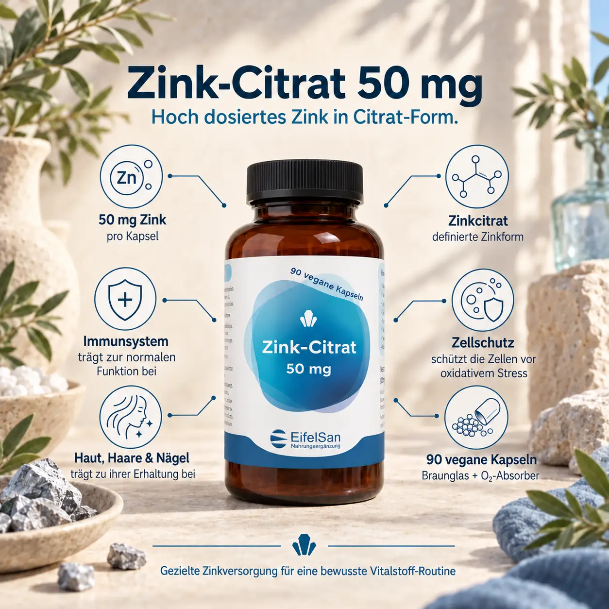 Zinkcitrat - 90 Kapseln mit 50 mg Zink Zinkcitrat - 90 Kapseln mit 50 mg Zink