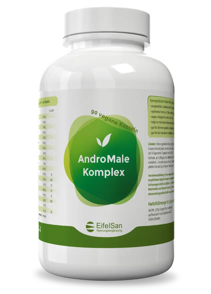 Andro Male Komplex Andro Male Komplex von EifelSan – 90 vegane Kapseln mit Männervitaminen und Pflanzenextrakten