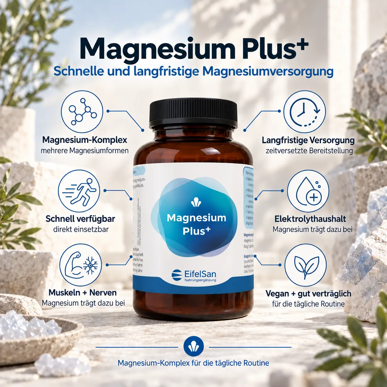 Magnesium Plus Aktiv - 90 vegane Kapseln