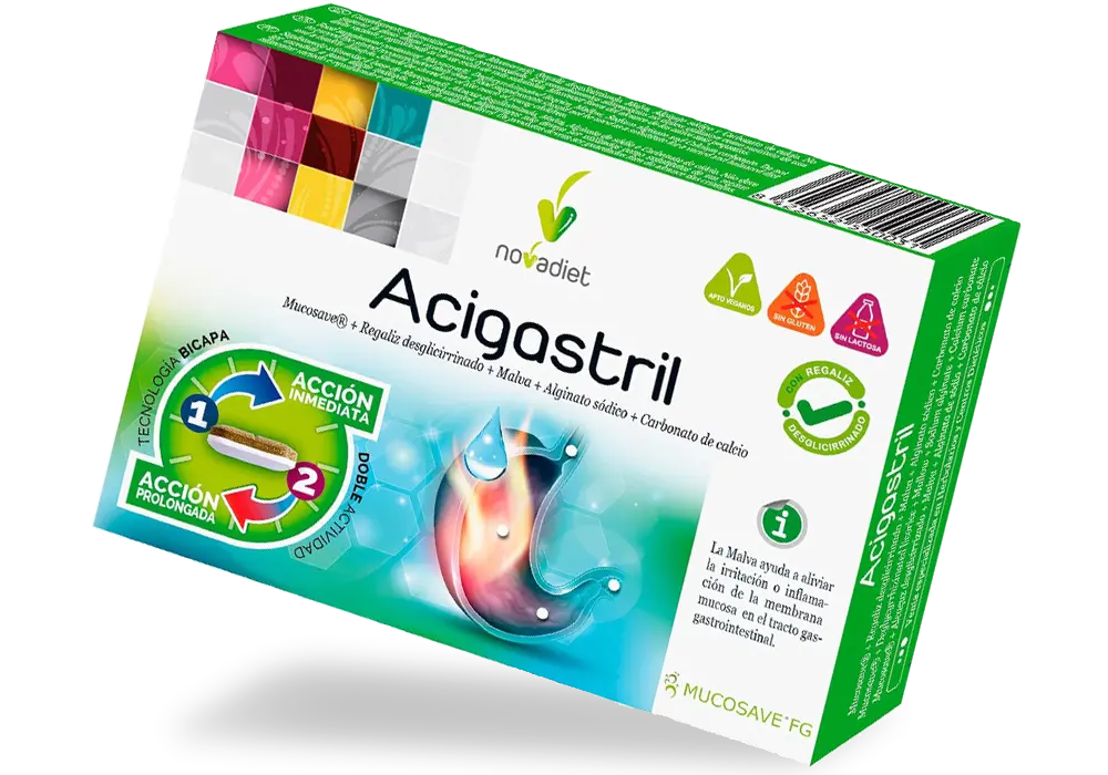 Acigastril Magentabletten NovaDiet Acigastril Tabletten mit Mucosave®, Malve, Natriumalginat und Calciumcarbonat