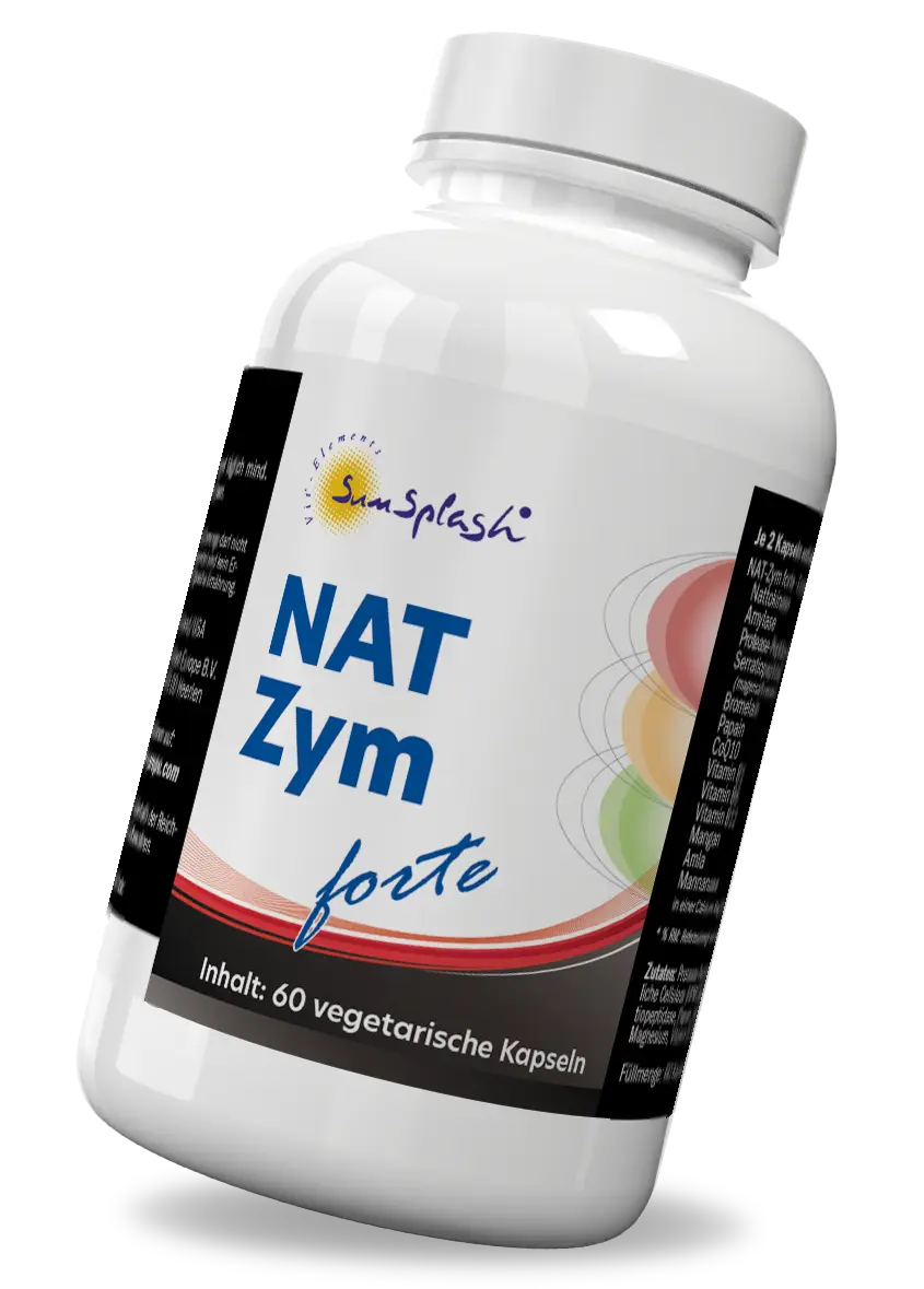 NAT-Zym Enzym-Komplex SunSplash NAT-Zym forte Enzym-Komplex mit Nattokinase, Serratiopeptidase und Bromelain