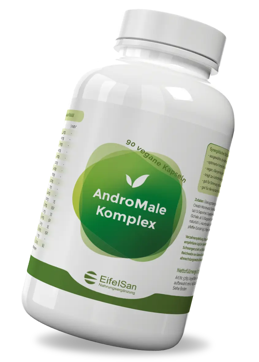 Andro Male Kapseln EifelSan Andro Male Kapseln mit Chrysin, Bockshornklee, Sägepalme und Brennnesselwurzelandro-komplex-maenner-vitamine-vegan-eifelsan