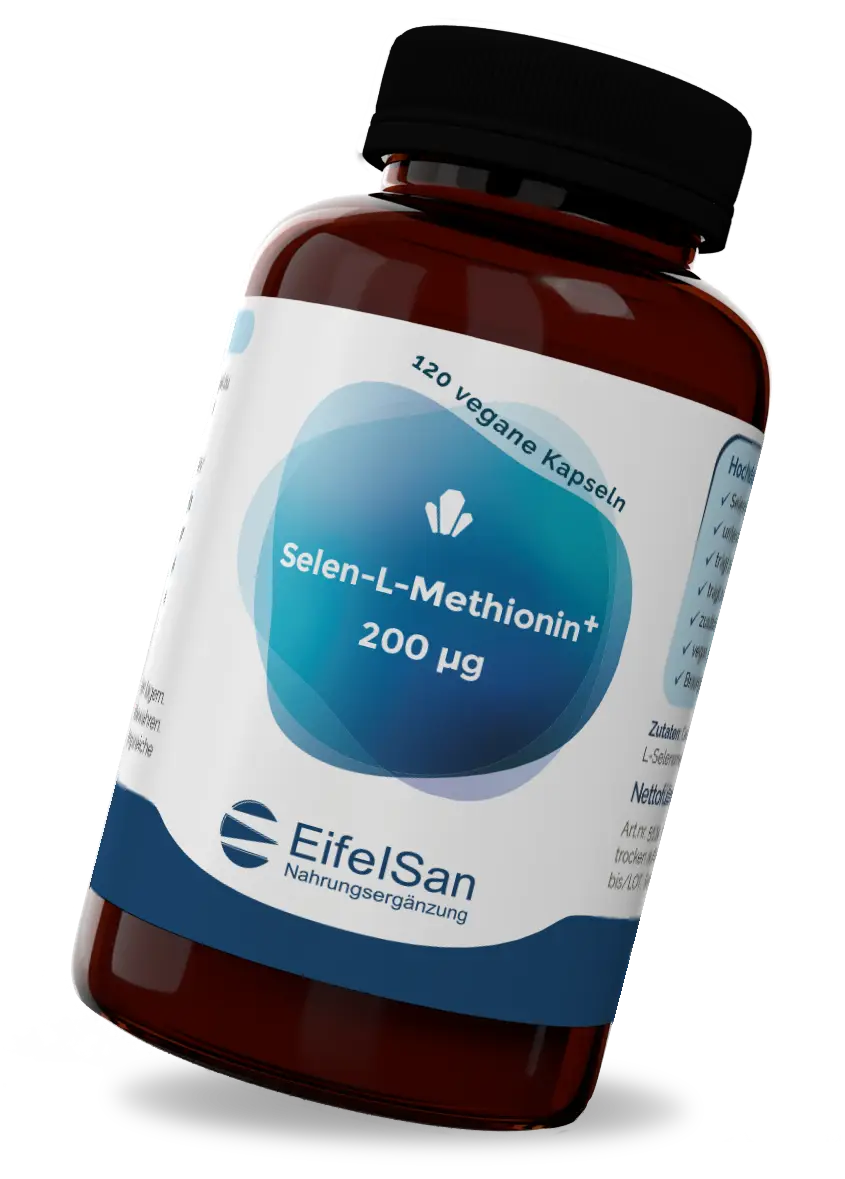 Selen Kapseln mit P5P EifelSan Selen Kapseln mit Selenomethionin, Natriumselenit und aktivem Vitamin B6