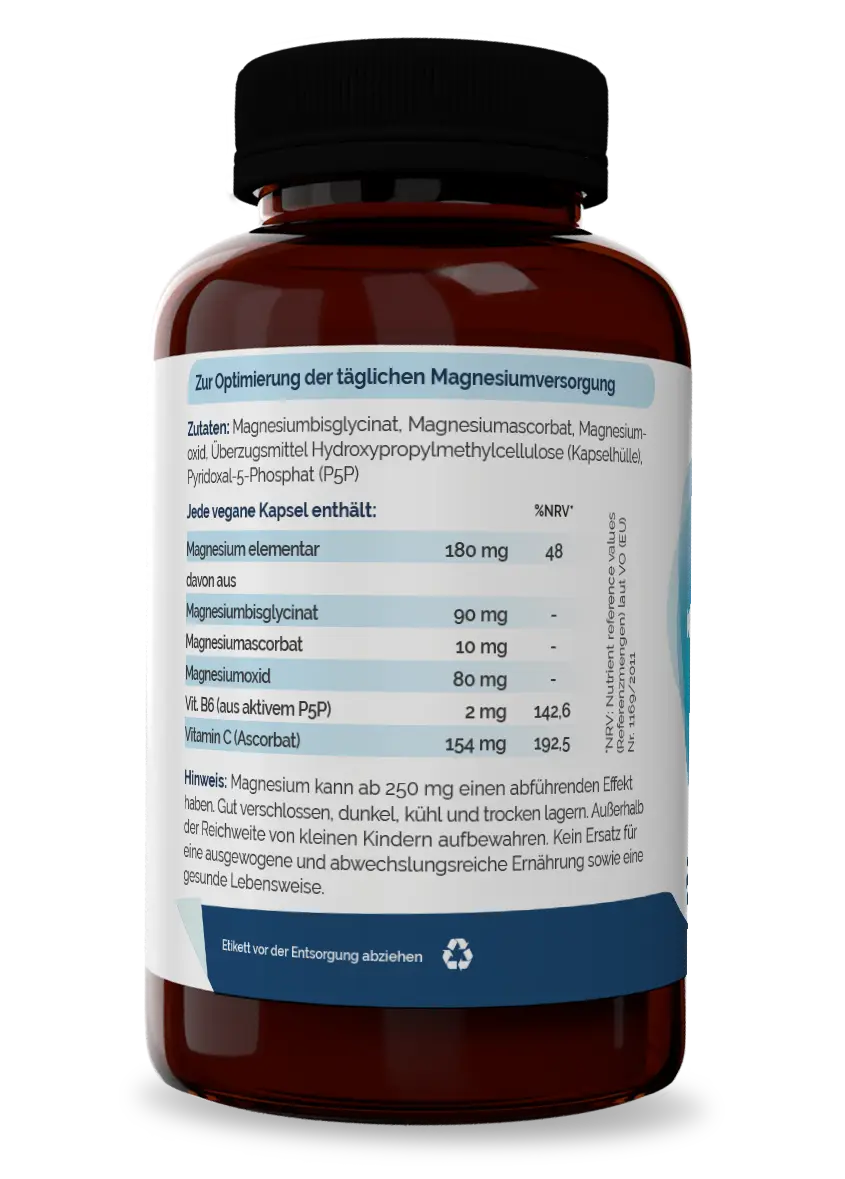 Magnesium Plus Aktiv - 90 vegane Kapseln Magnesium Plus Aktiv - 90 vegane Kapseln