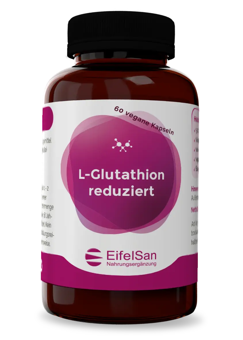 L-Glutathion 500 mg L-Glutathion 500 mg von EifelSan – 60 vegane Kapseln mit reduzierter aktiver Form