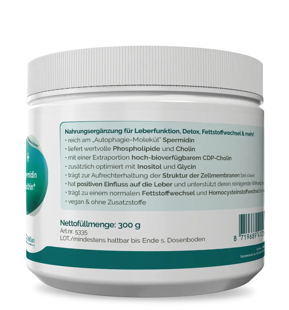 Spermidin Lecithin Qualität Spermidin Lecithin Komplex von EifelSan – veganes Reinprodukt ohne Zusatzstoffe