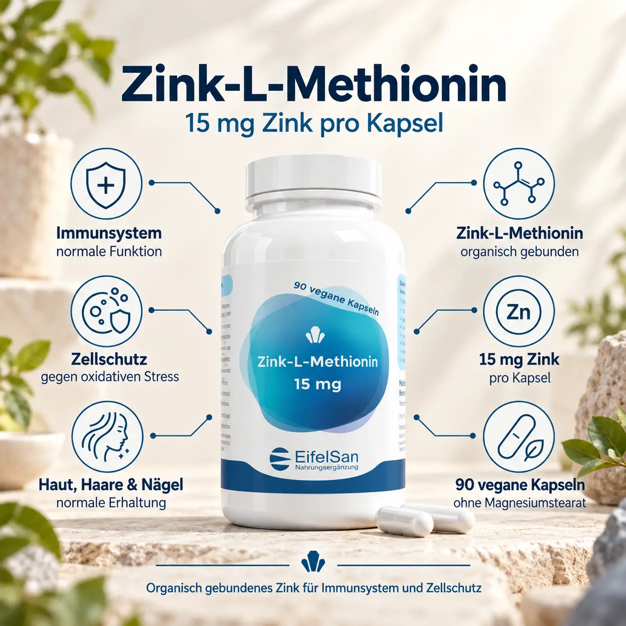 Zink-L-Methionin - 90 Kapseln mit 15 mg Zink Zink-L-Methionin - 90 Kapseln mit 15 mg Zink