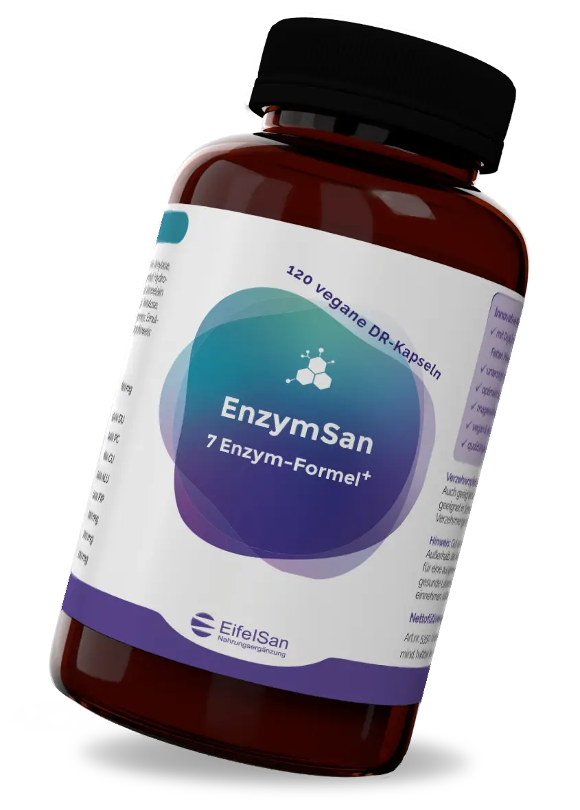 EnzymSan 120 vegane DR-Kapseln Enzym-Komplex mit DigeZyme EnzymSan 120 vegane DR-Kapseln Enzym-Komplex mit DigeZyme