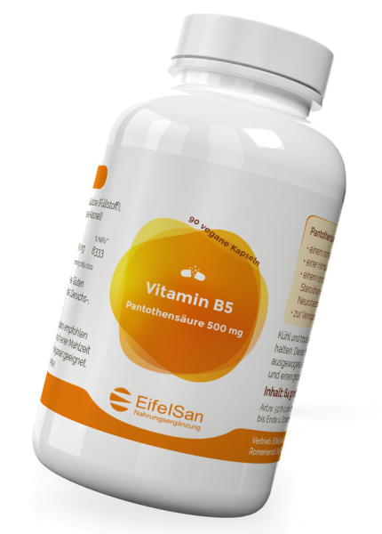 Vitamin B5 500 mg - 90 Kapseln Pantothensäure
