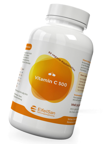 Vitamin C 500 mg - 60 Kautabletten mit Acerola